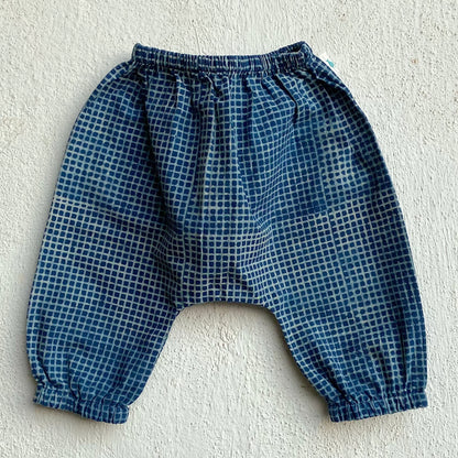 Organic Indigo Check Kurta + Matching Pants