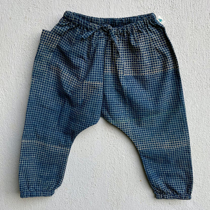 Organic Indigo Check Kurta + Matching Pants