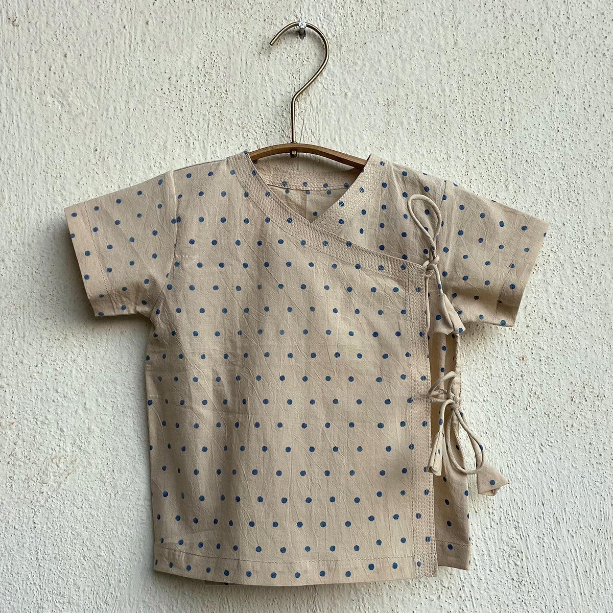 Organic Indigo Zoo Bag - Raidana And Check Angarakha + Pants