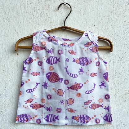 Organic Koi Peach Jhabla With Peach Pants