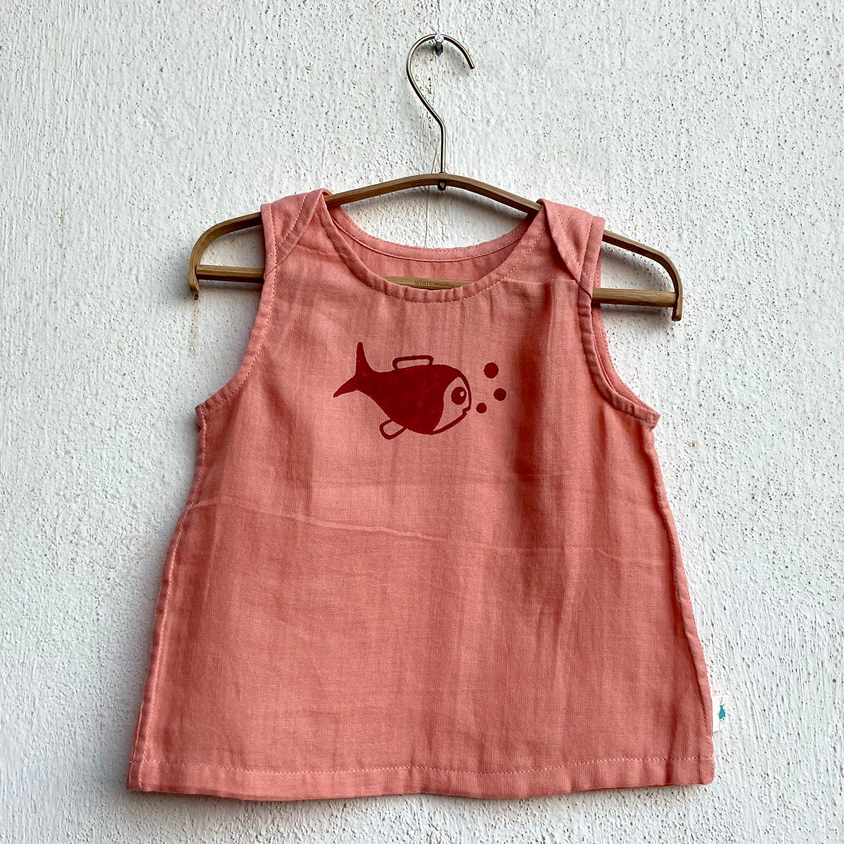 Organic Koi Peach Jhabla With Red Pants