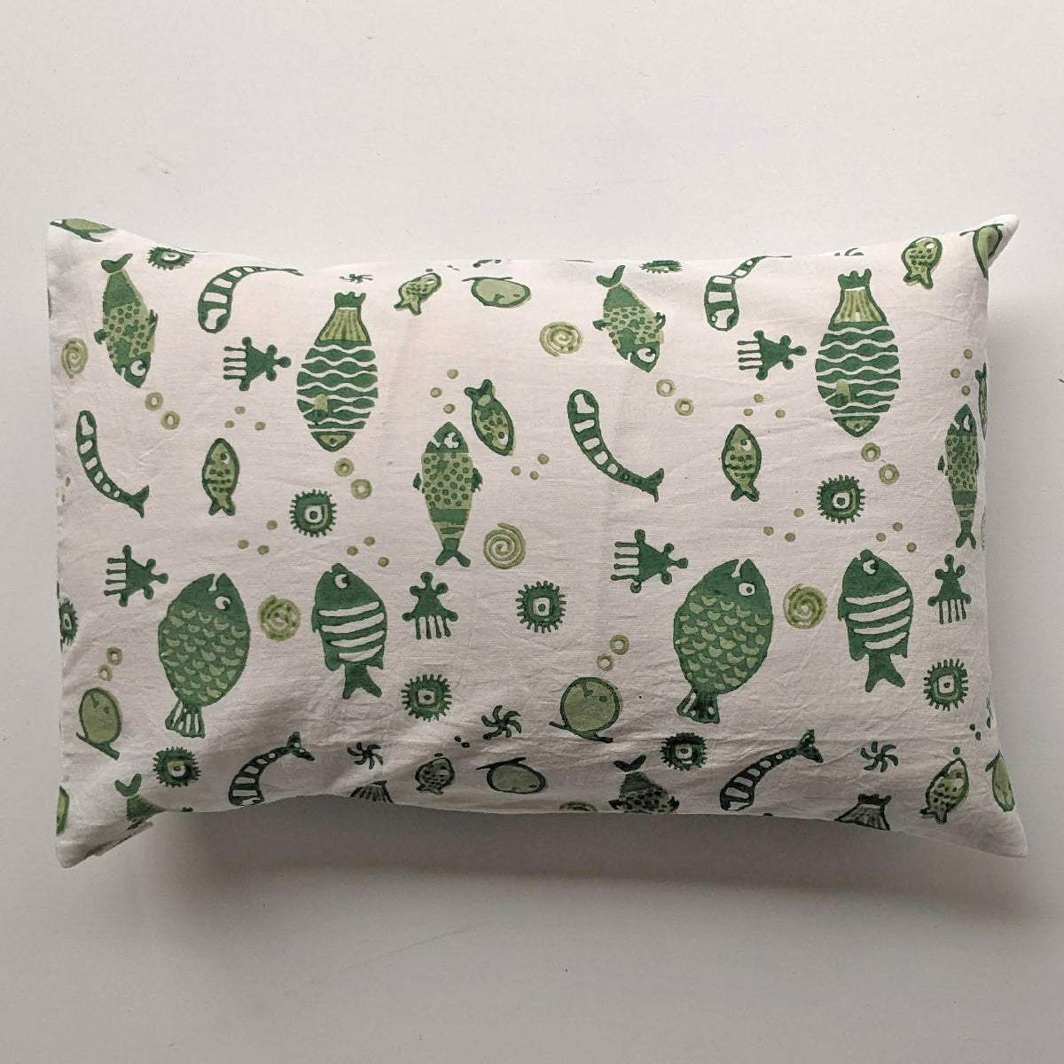 GIFT SET - ORGANIC FISH PRINT KAPOK PILLOW + SWADDLE