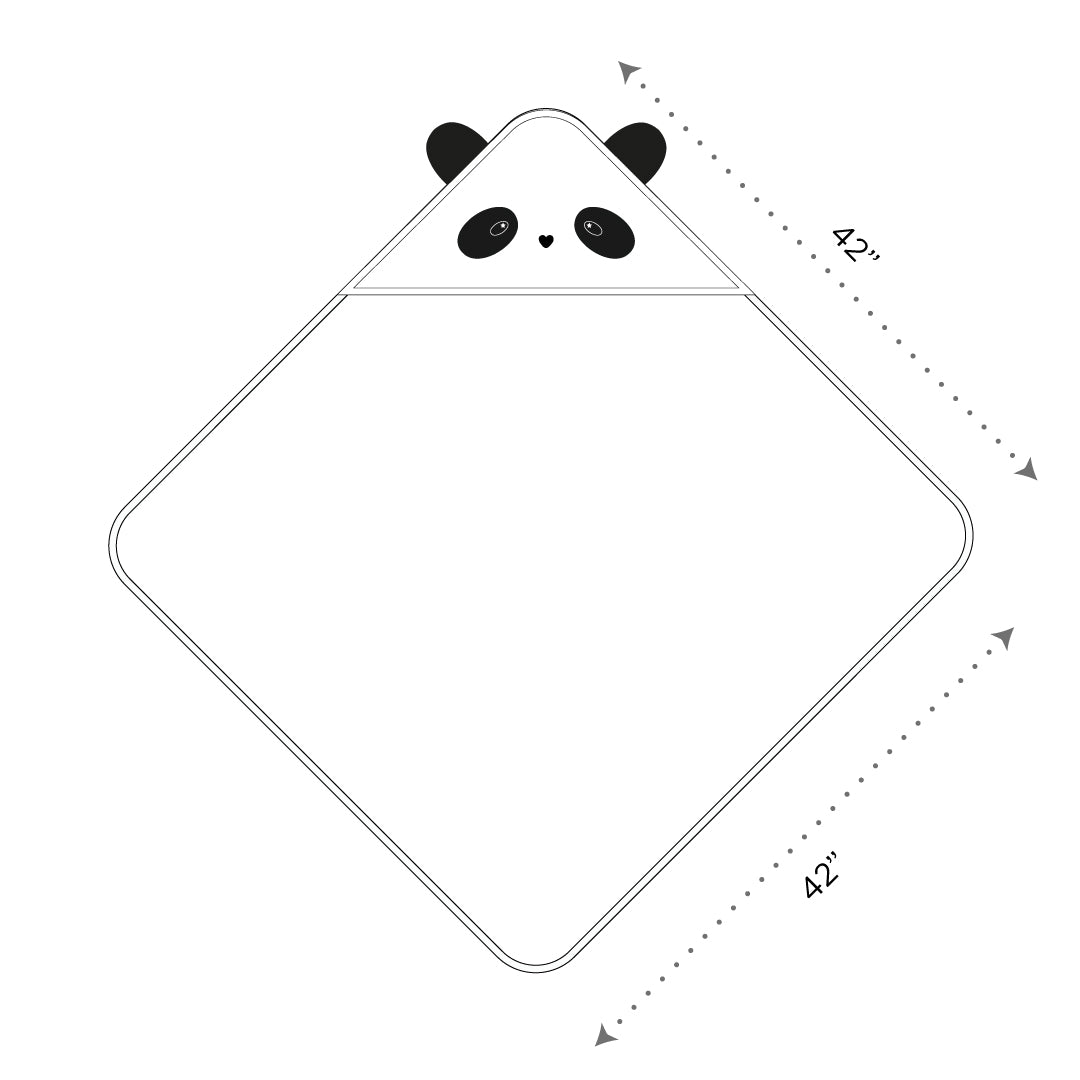 Hooded Towel – Panda (0-18m)