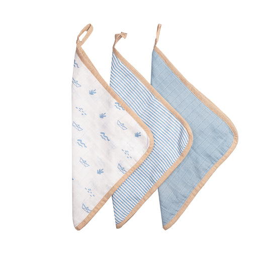 Organic Muslin Washcloths (Set of 3) – Boat