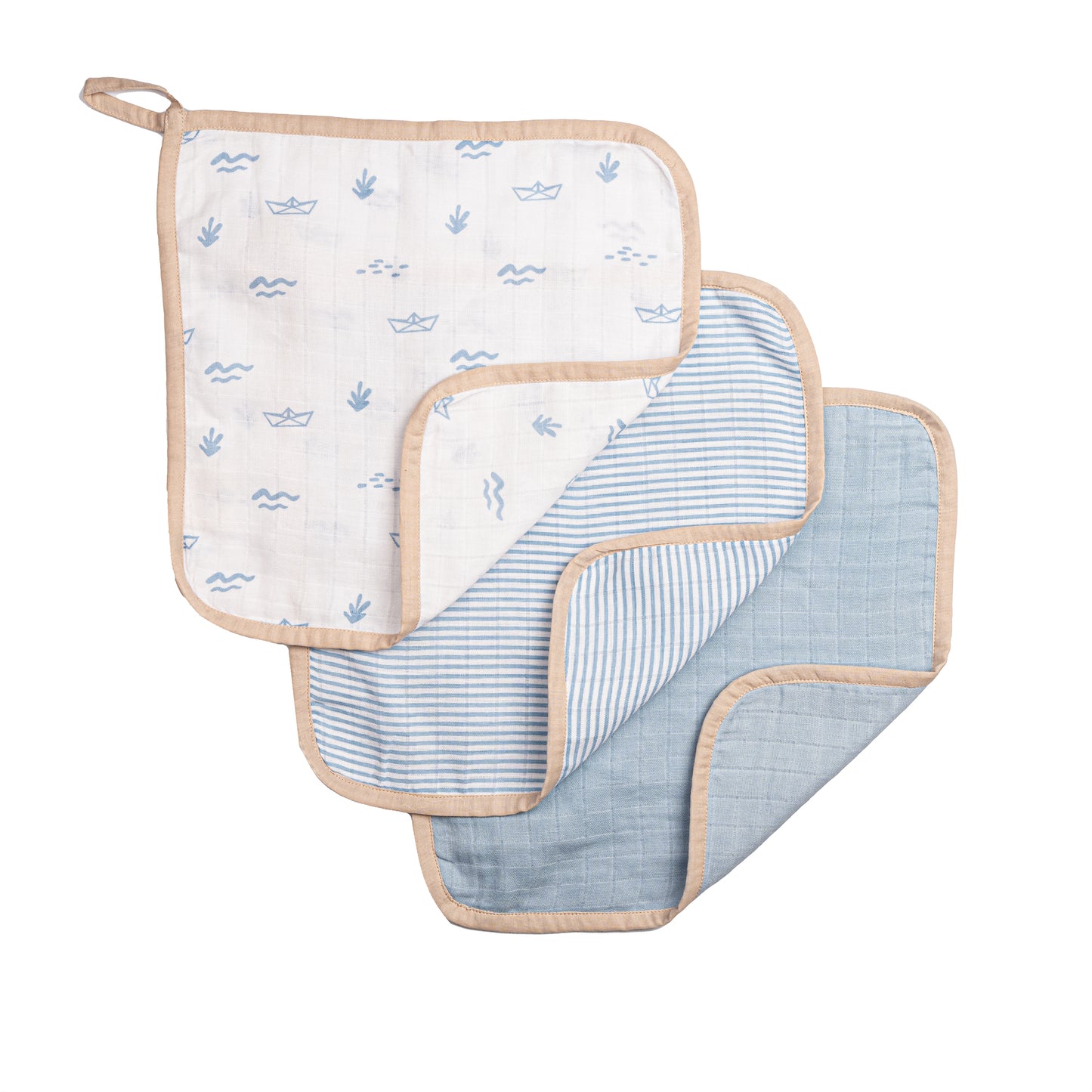 Organic Muslin Washcloths (Set of 3) – Boat