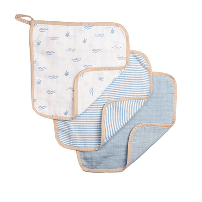 Organic Muslin Washcloths (Set of 3) – Boat