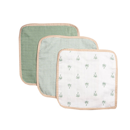 Organic Muslin Washcloths (Set of 3) – Plam