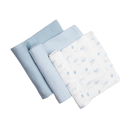 Organic Muslin Swaddles (Set of 3) – Boat