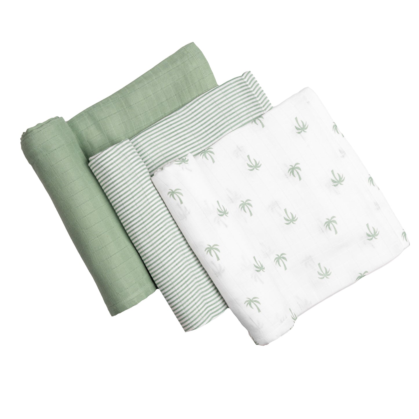 Organic Muslin Swaddles (Set of 3) – Palm