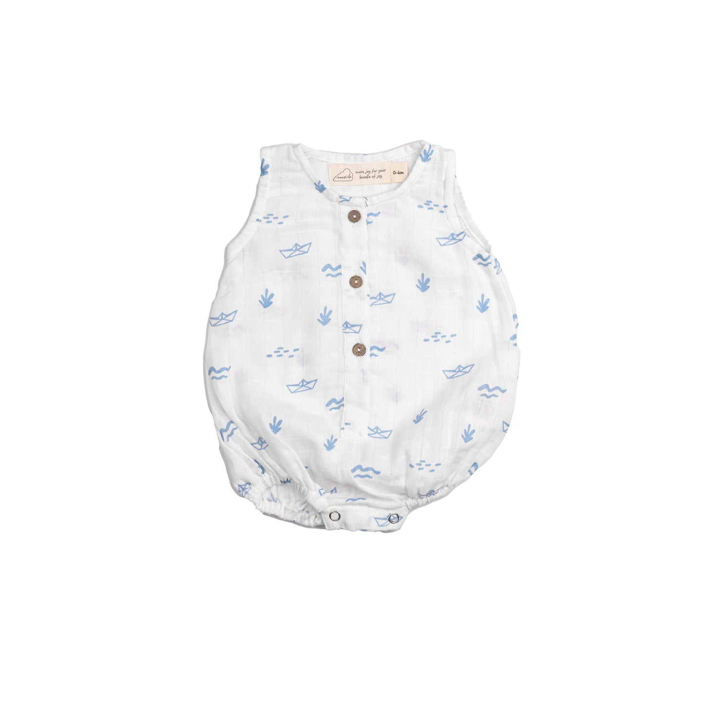 Organic Muslin Baby Romper (Pack of 3) – Boat