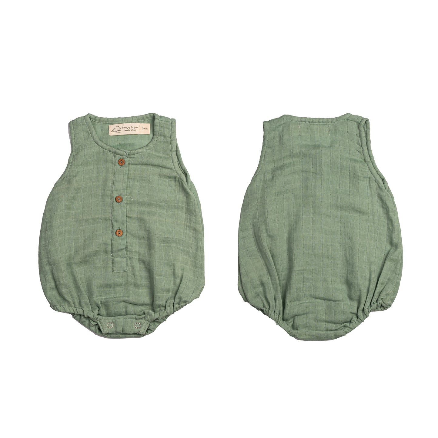 Organic Muslin Baby Romper (Pack of 3) – Palm