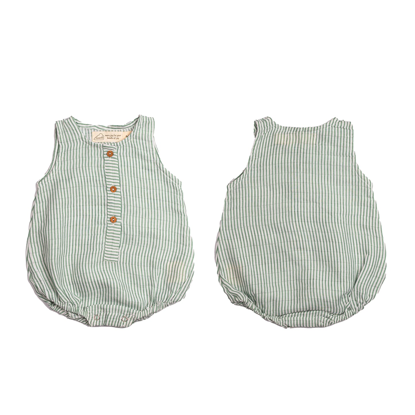 Organic Muslin Baby Romper (Pack of 3) – Palm