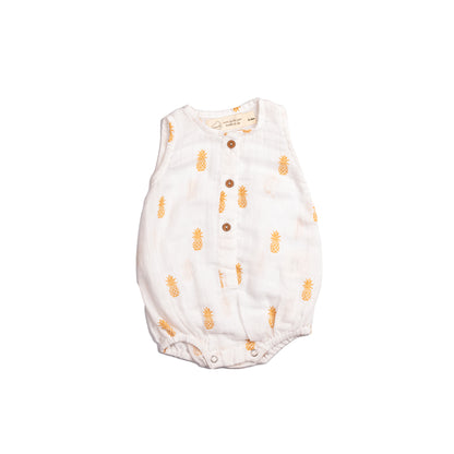Organic Muslin Baby Romper (Pack of 3) – Pineapple