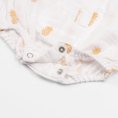 Organic Muslin Baby Romper (Pack of 3) – Pineapple