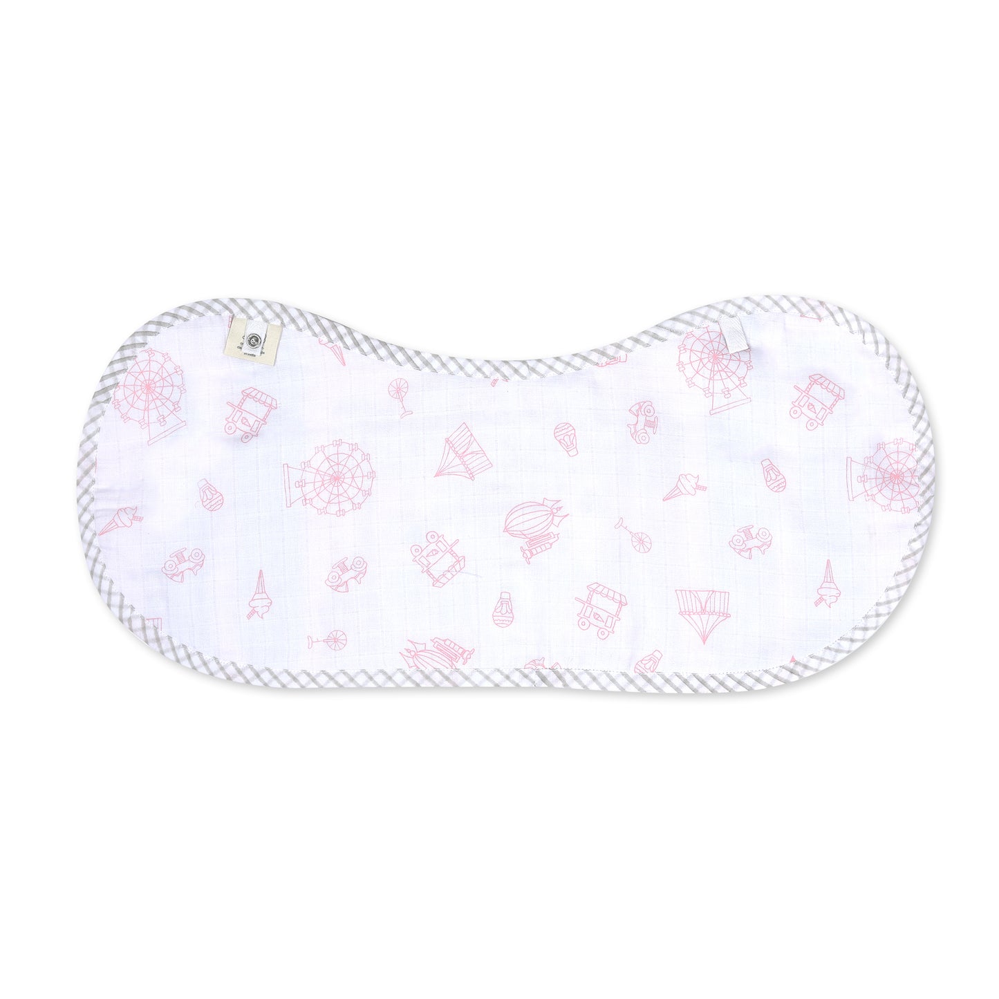 Organic Muslin Burp Cloth & Bib – Carnival Pink