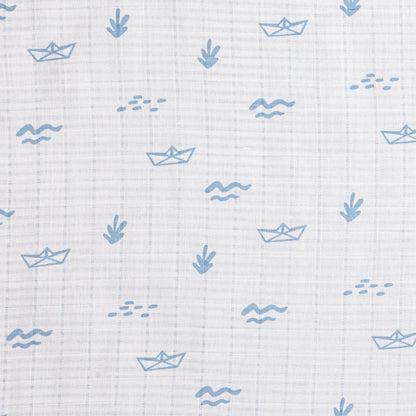Organic Muslin Blanket - Boat