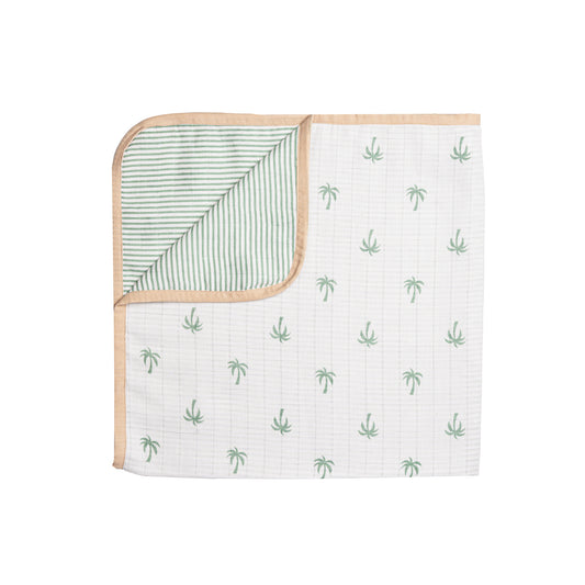 Organic Muslin Blanket - Palm