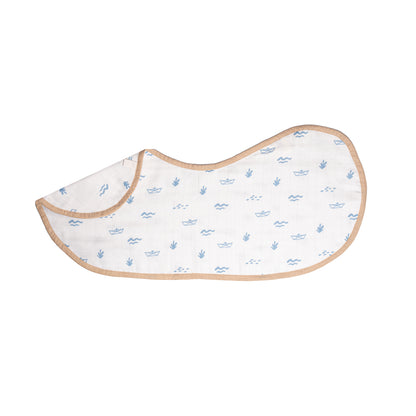 Organic Muslin Burp Cloth & Bib (Pack of 2) – Sea Breeze