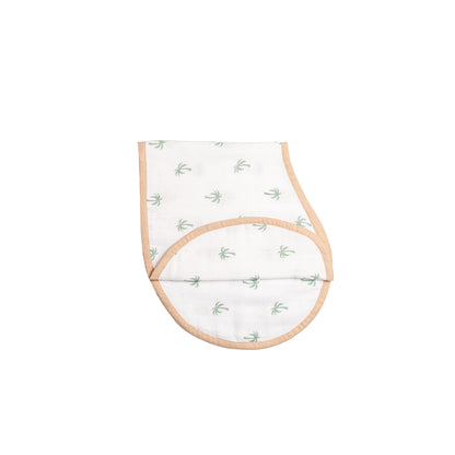 Organic Muslin Burp Cloth & Bib (Pack of 2) – Palm Paradise