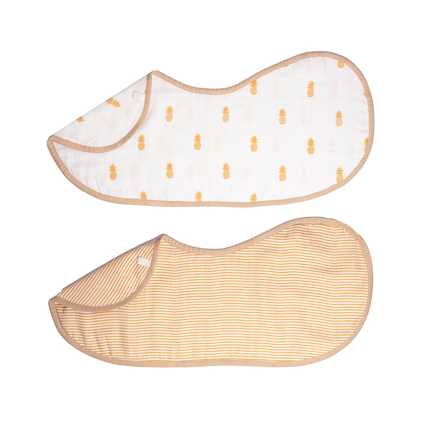 Organic Muslin Burp Cloth & Bib (Pack of 2) – Pineapple Bliss