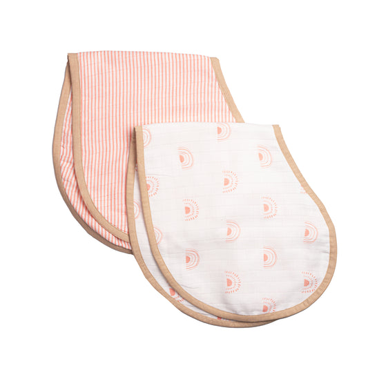 Organic Muslin Burp Cloth & Bib (Pack of 2) – Over the Rainbow