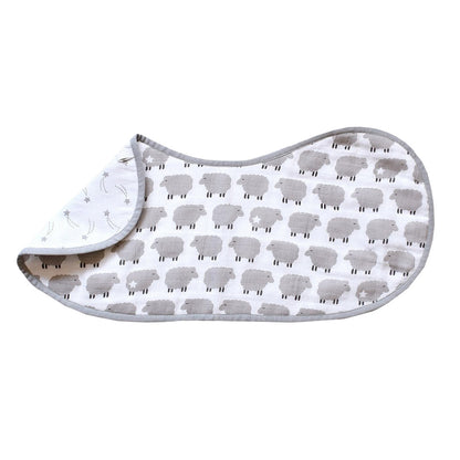 Organic Muslin Burp Cloth & Bib (Pack of 2) – Sheep & Stars