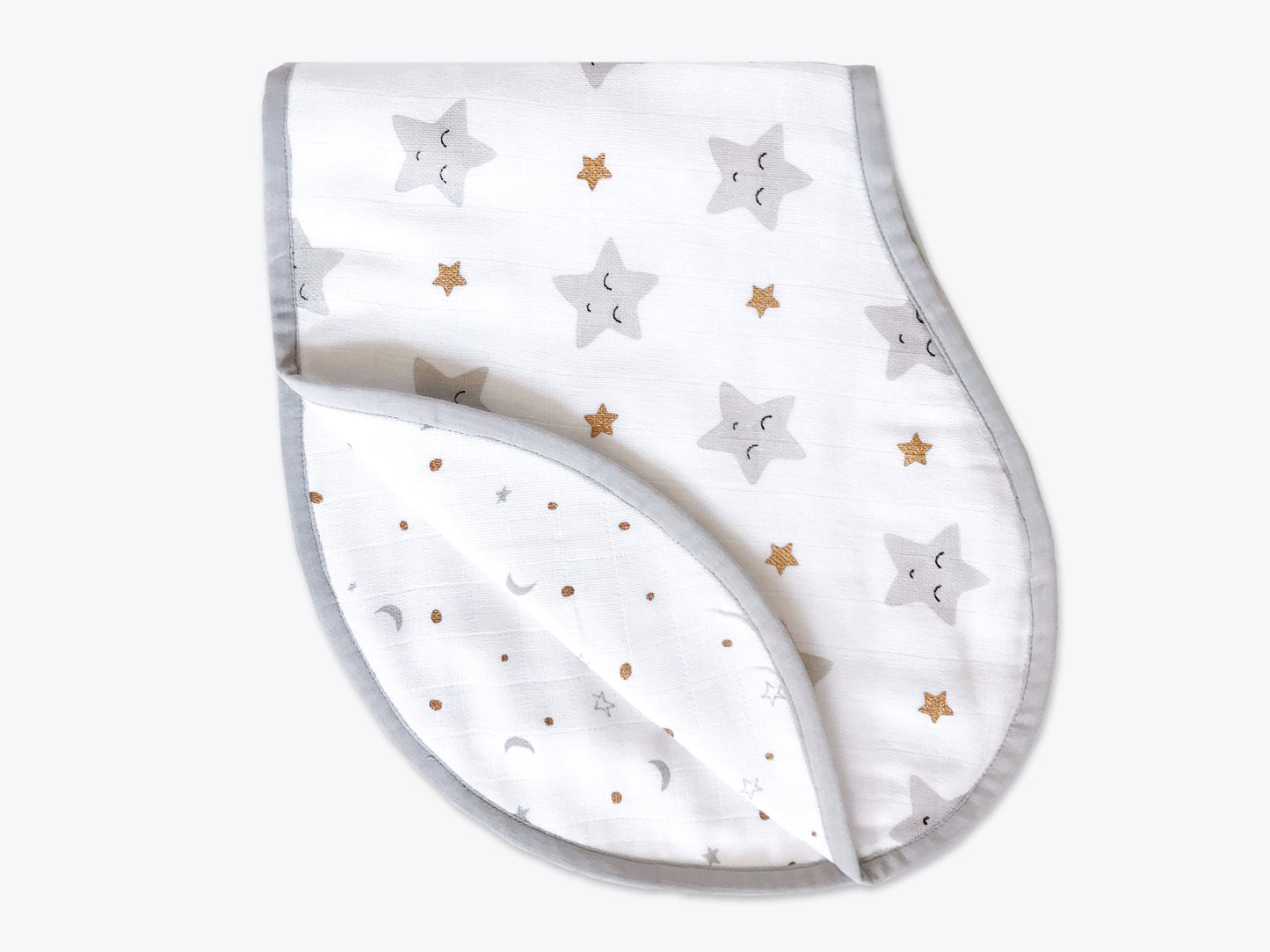 Organic Muslin Burp Cloth & Bib (Pack of 2) – Sheep & Stars