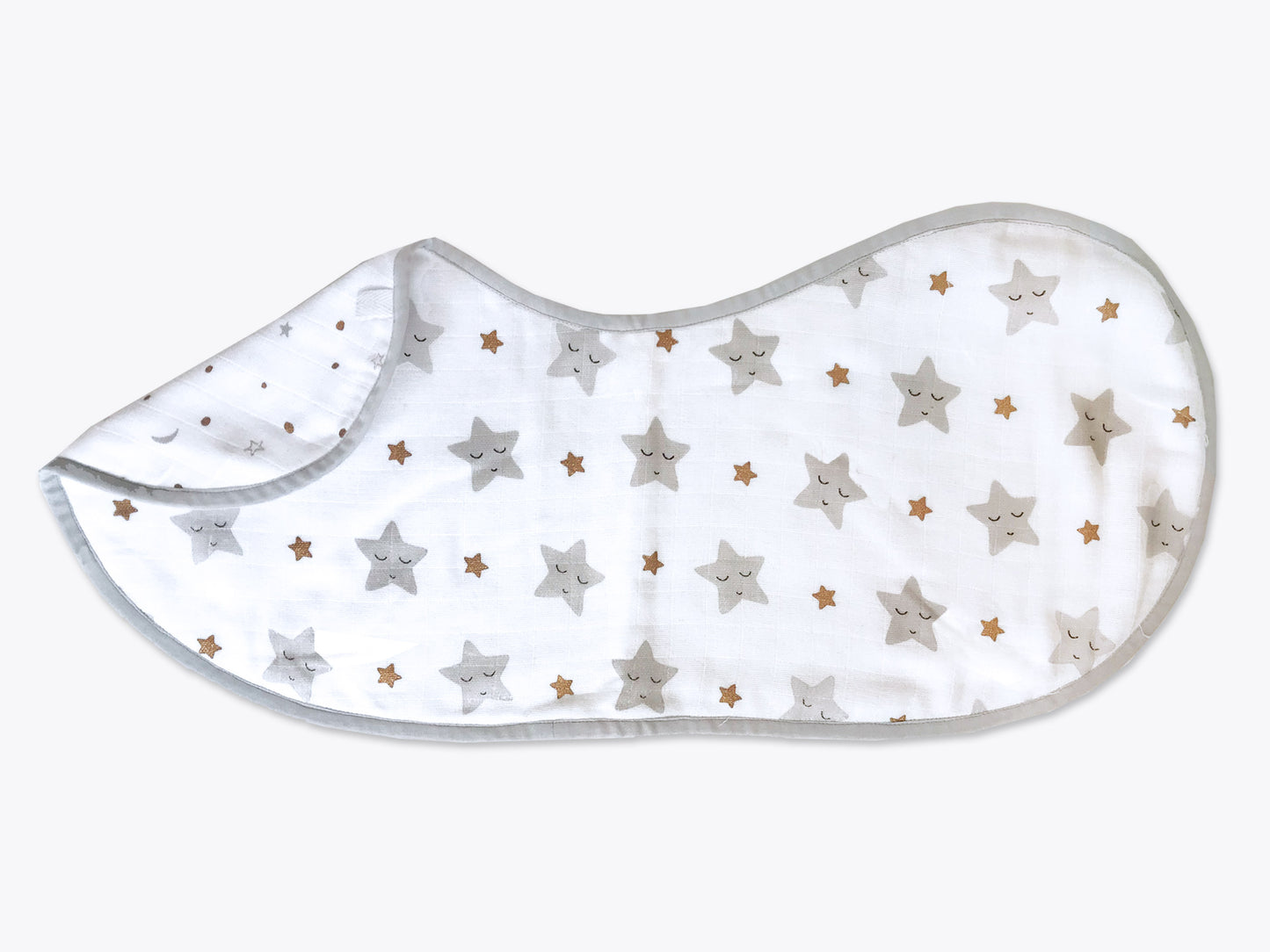 Organic Muslin Burp Cloth & Bib (Pack of 2) – Sheep & Stars