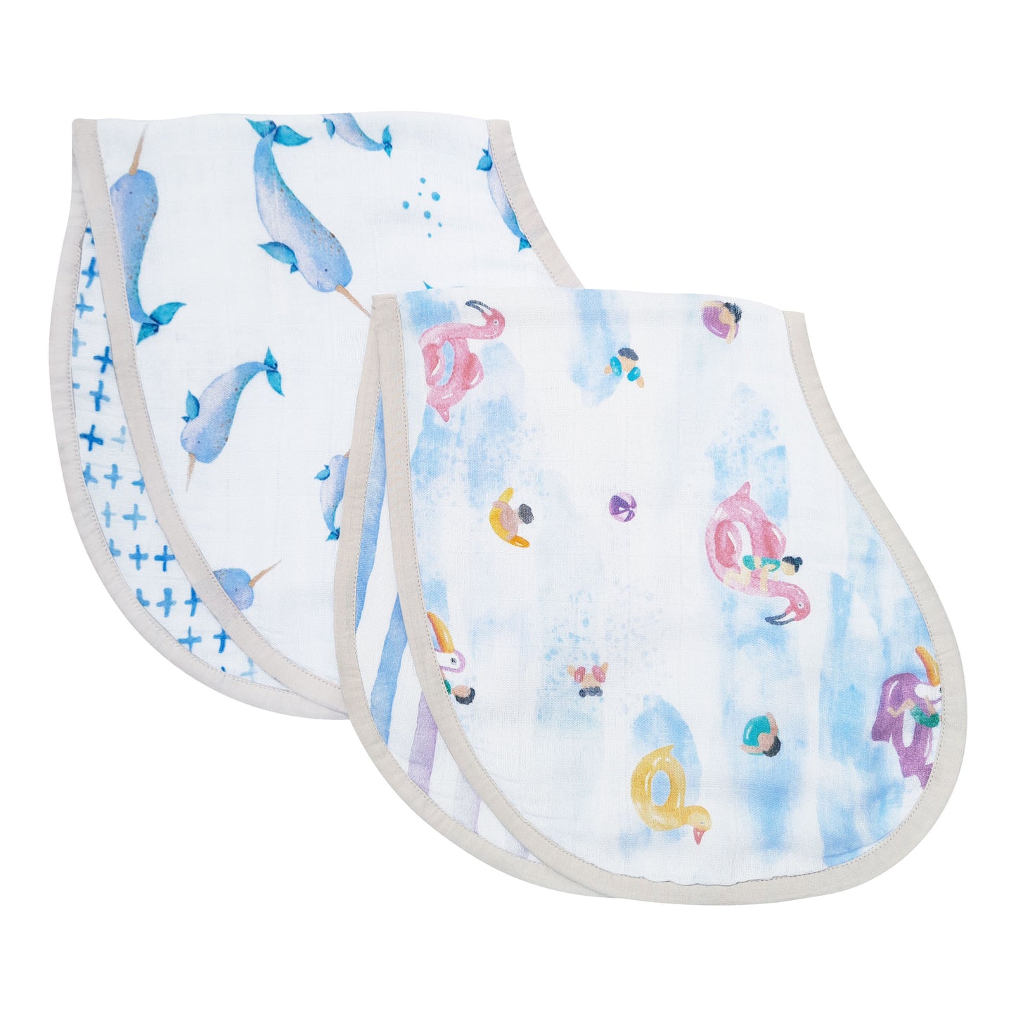 Bamboo Muslin Burp Cloth & Bib (Pack of 2) – Pool Floaties