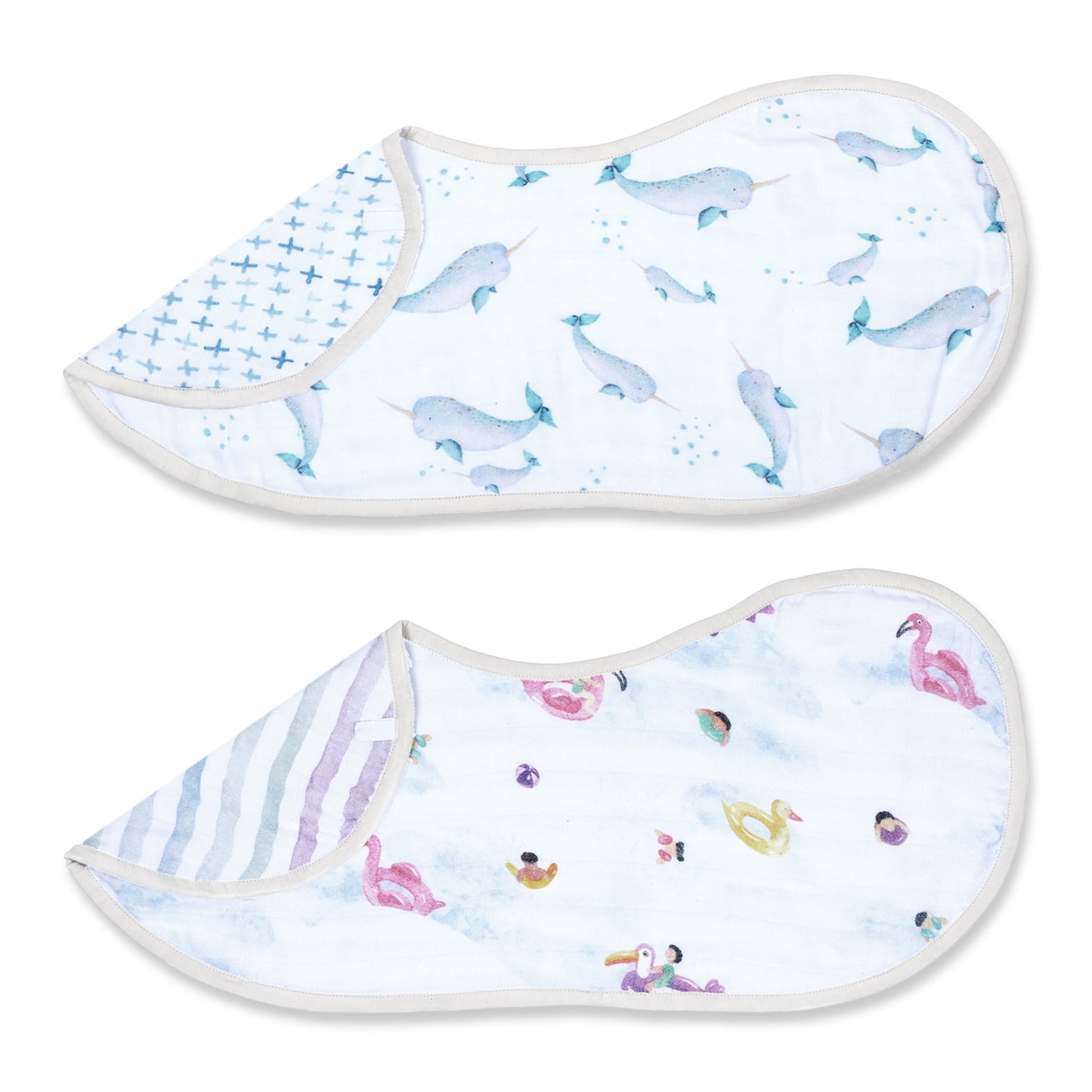 Bamboo Muslin Burp Cloth & Bib (Pack of 2) – Pool Floaties