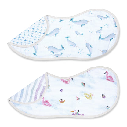 Bamboo Muslin Burp Cloth & Bib (Pack of 2) – Pool Floaties