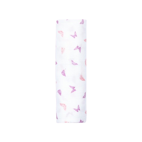 Bamboo Muslin Swaddle - Butterfly Kisses