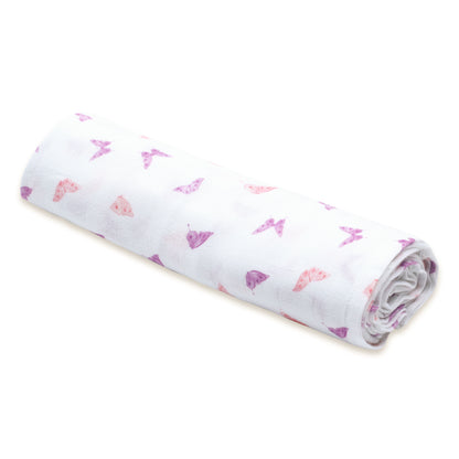 Bamboo Muslin Swaddle - Butterfly Kisses