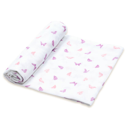 Bamboo Muslin Swaddle - Butterfly Kisses