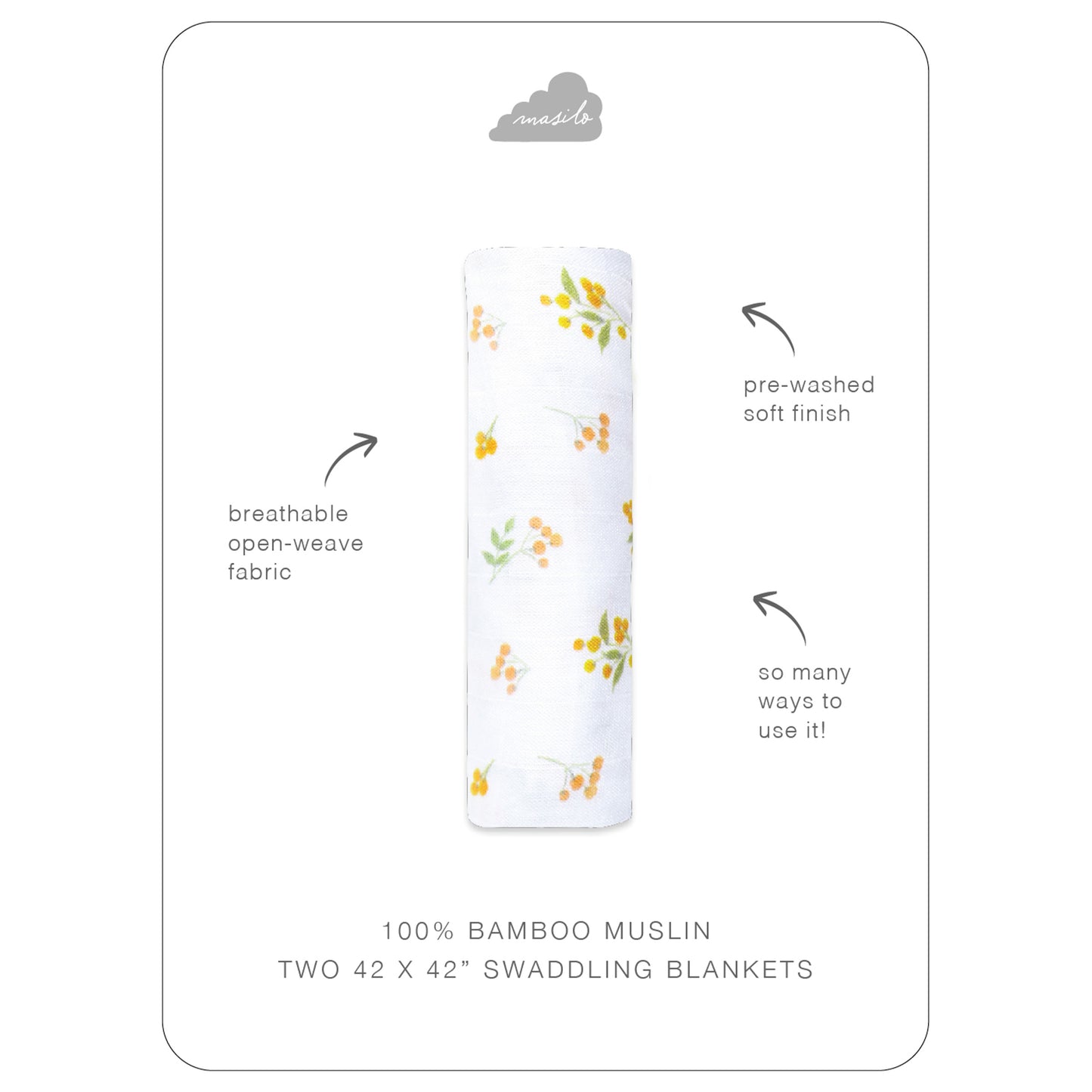 Bamboo Muslin Swaddle - Fall Berries