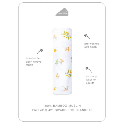 Bamboo Muslin Swaddle - Fall Berries