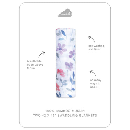 Bamboo Muslin Swaddle - Wildflower
