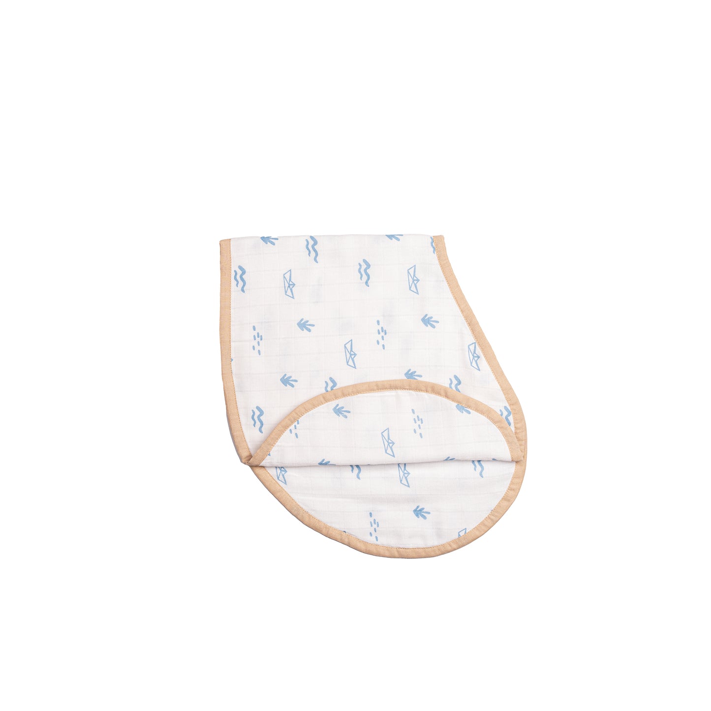 Swaddle & Burp Cloth Bib - Boat