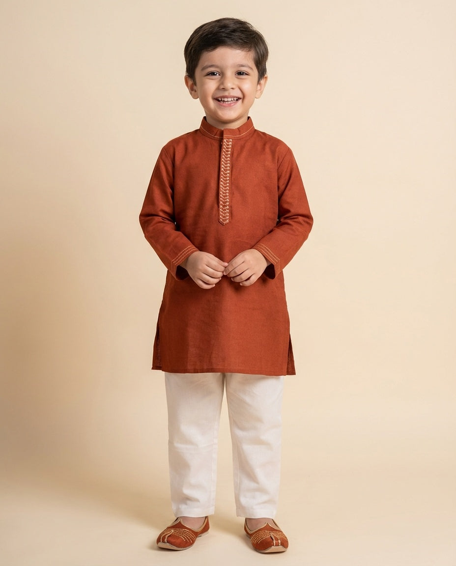 Rustic Dhoop Kurta Set (0-10 Years)