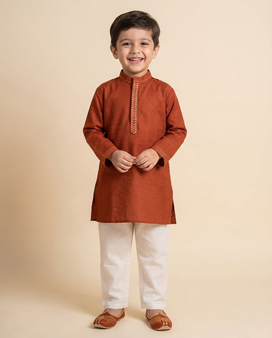 Rustic Dhoop Kurta Set (0-10 Years)