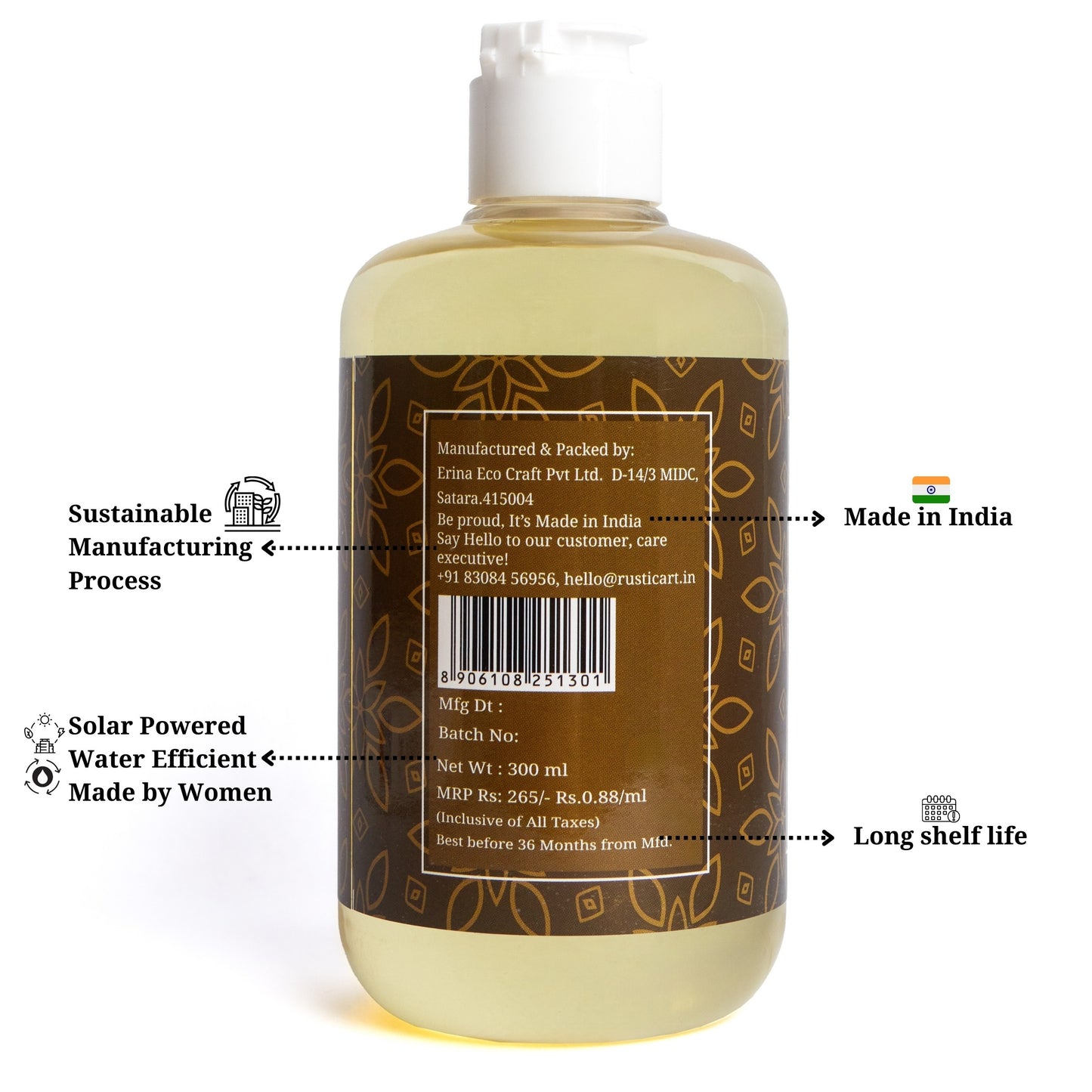 Rustic Art Neem Lemongrass Multipurpose Cleaner (300ml)