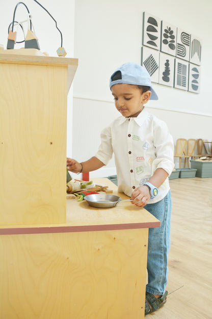 Building Blocks Embroidered Unisex Shirt - White