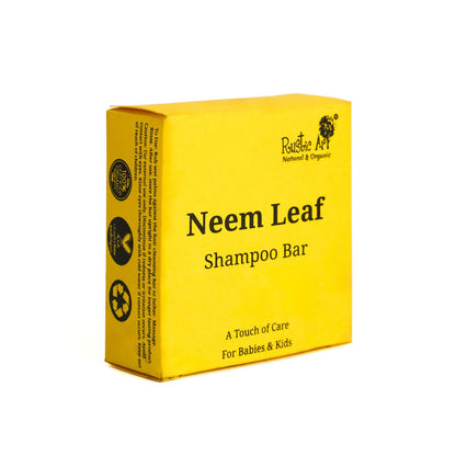 Rustic Art Neem Leaf Shampoo Bar For Babies & Kids