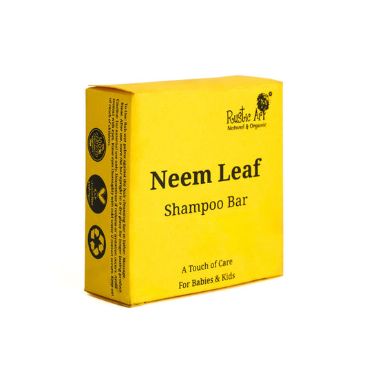 Rustic Art Neem Leaf Shampoo Bar For Babies & Kids
