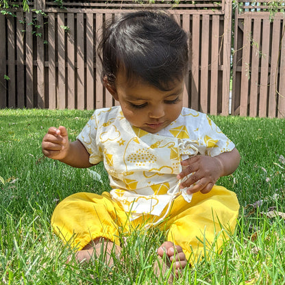 Organic Patang Angarakha With Yellow Pants