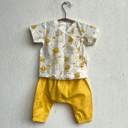 Organic Patang Angarakha With Yellow Pants