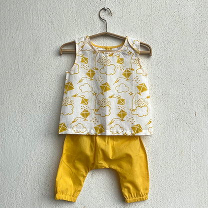 Organic Patang Jhabla With Yellow Pants