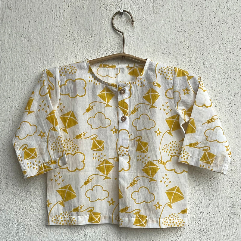 Organic Patang Kurta With Yellow Pants
