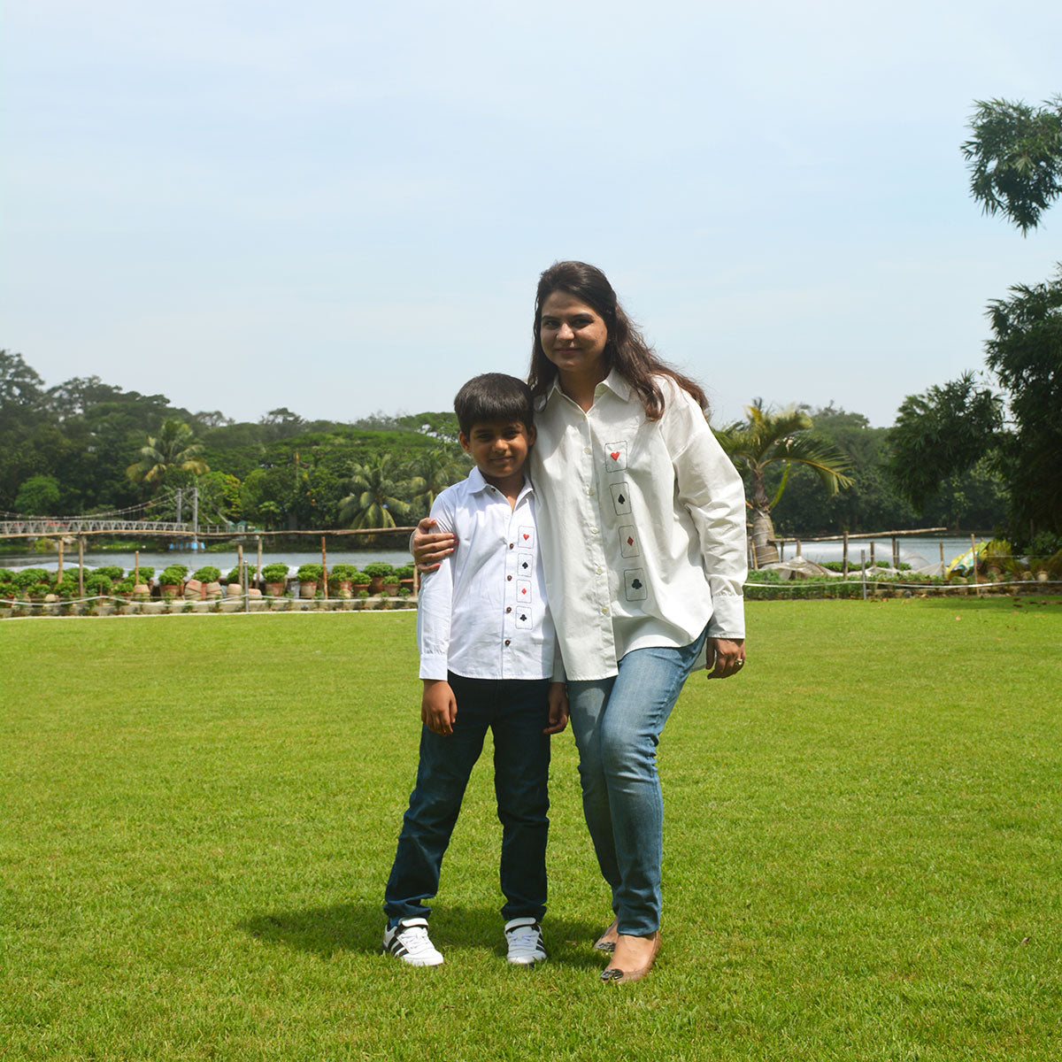 Playing Cards Embroidered Womens Shirt