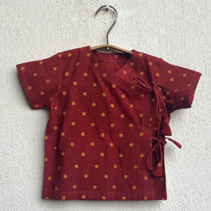 Organic Madder Raidana Angrakha Top + Matching Pants